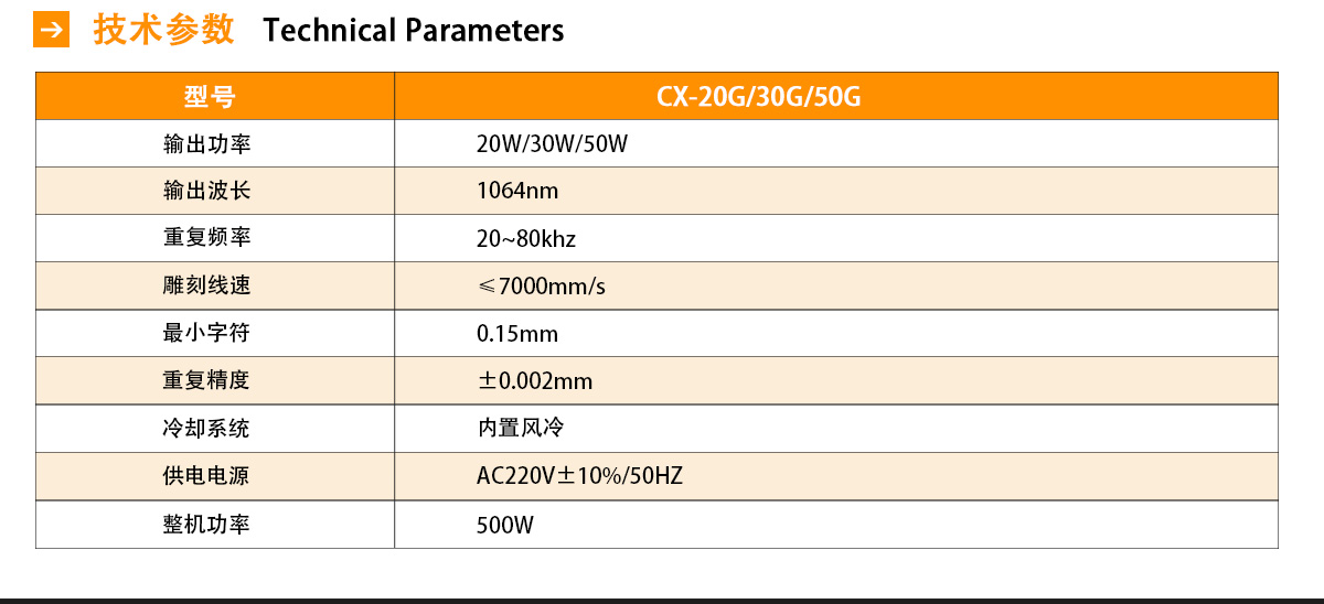 CX-20G光纤打标机